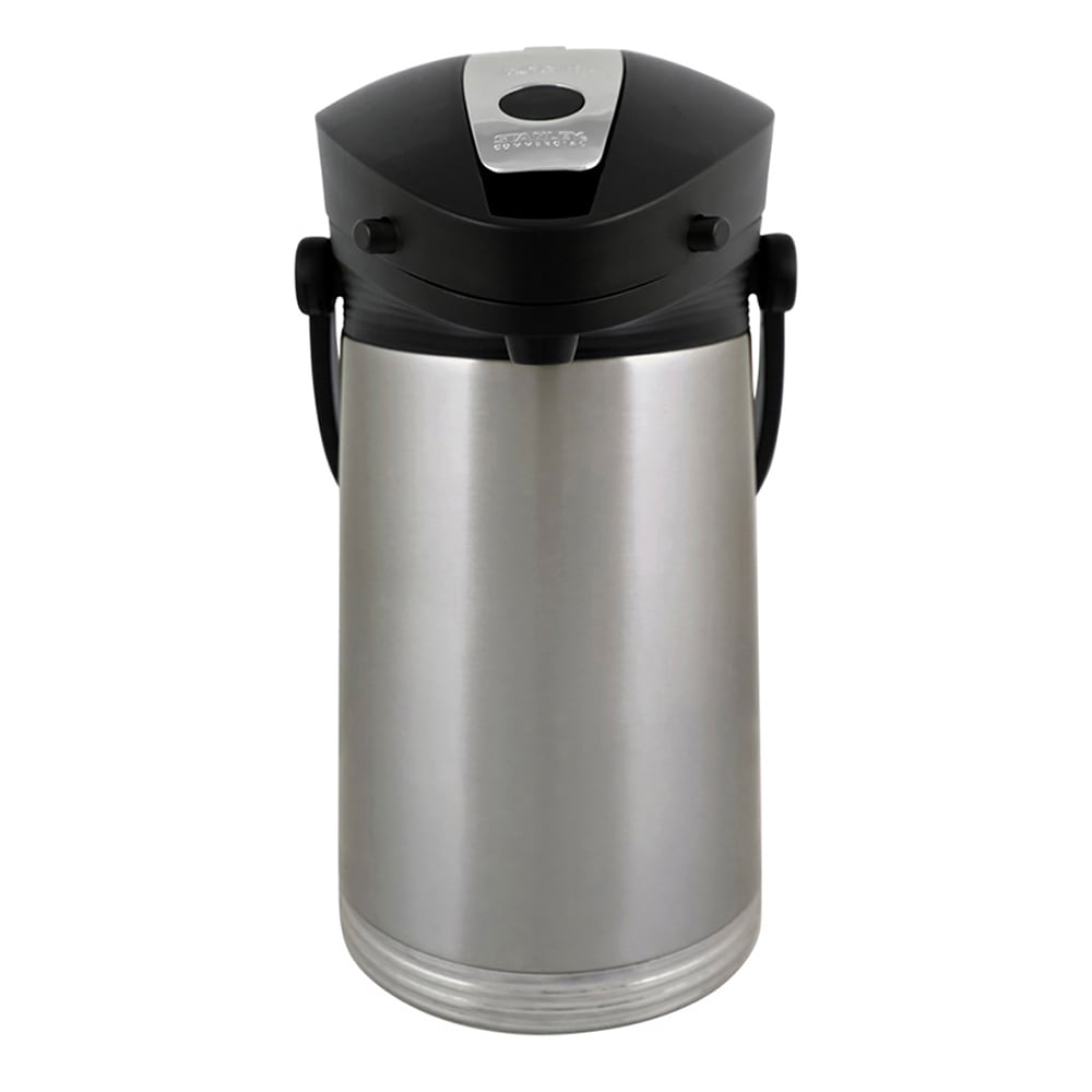 Service Ideas 10-00180-008 2 1/5 Liter Lever Action Airpot w/ Stainless Liner - Vacuum Insulated, Brushed Stainless