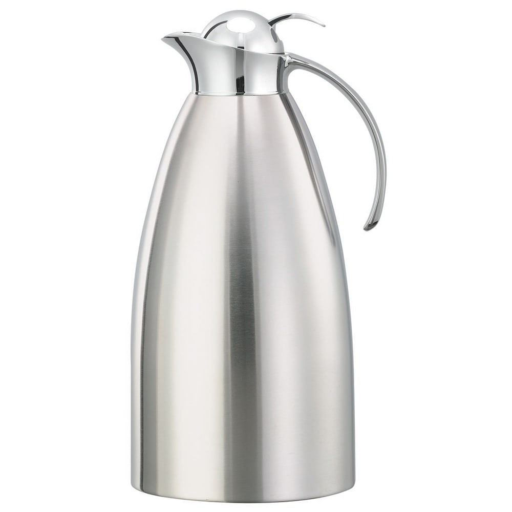 482-982C20BSPB 2 liter Vacuum Carafe w/ Push Button Lid & Stainless Liner - Brushed Stainless