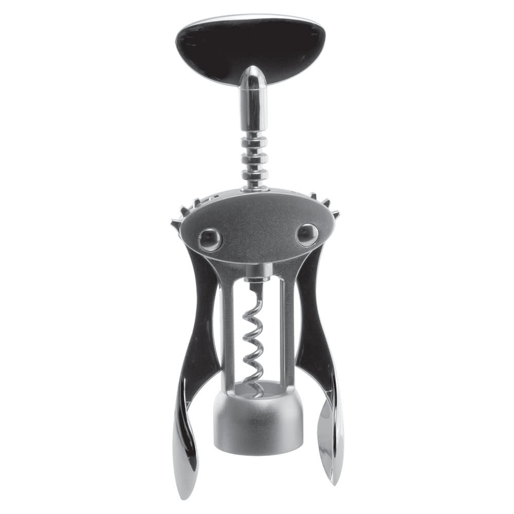 Service Ideas CSCRM2S Wing Corkscrew - Brushed Stainless Steel w/ Black Accents