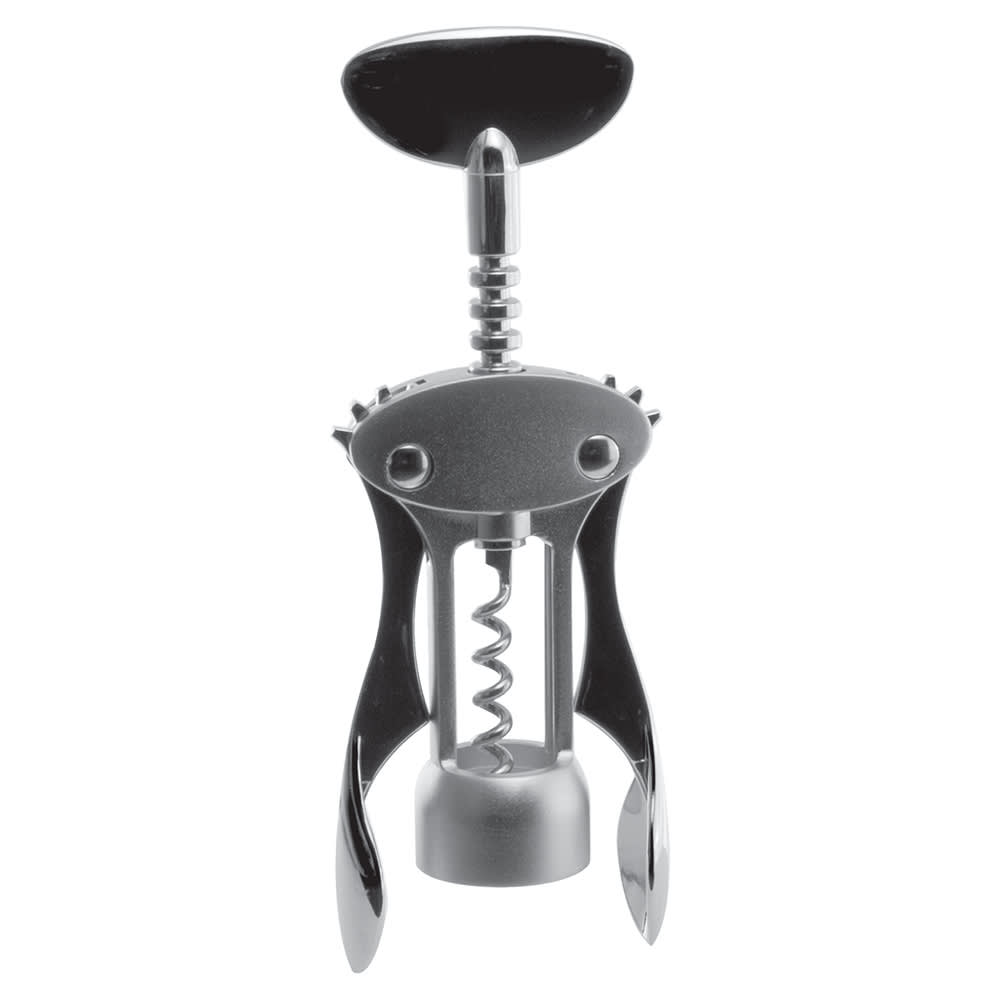 482-CSCRM2S Wing Corkscrew - Brushed Stainless Steel w/ Black Accents