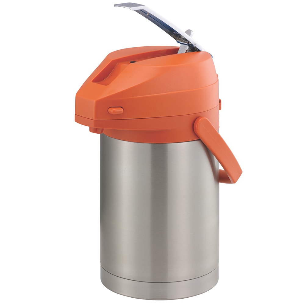 Service Ideas CTAL22OR 2 1/5 Liter Lever Action Airpot w/ Stainless Liner - Vacuum Insulated, Brushed Stainless