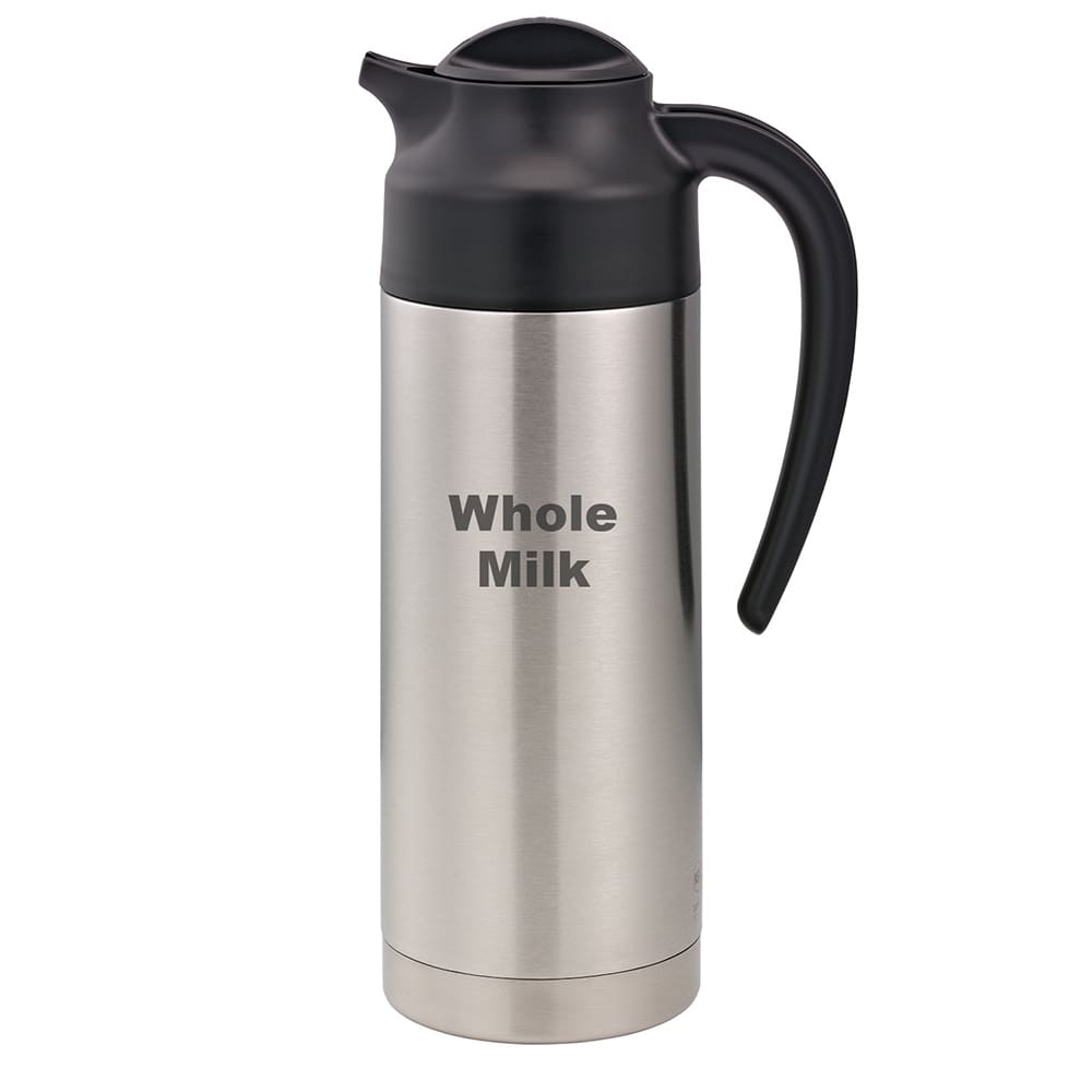 482-S2SN100WHOLEET 1 liter Vacuum Carafe w/ Screw On Lid & Stainless Liner - Brushed Stainles...