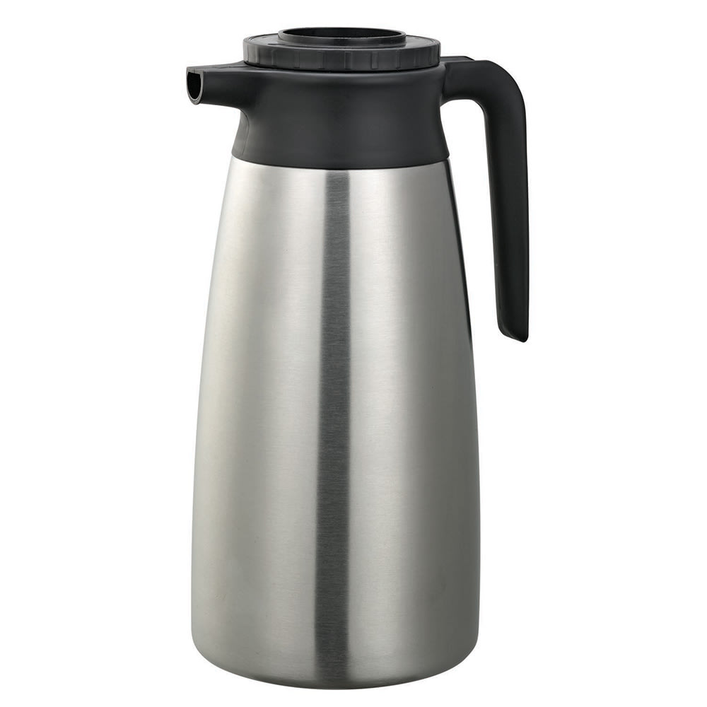 482-SHS19T 64 1/5 oz Vacuum Carafe w/ Brew Thru Lid & Stainless Liner - Stainless Steel