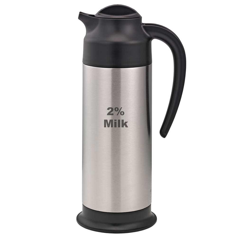482-SSN1002PCTET 1 liter Vacuum Carafe w/ Screw On Lid & Stainless Liner - Brushed Stainless