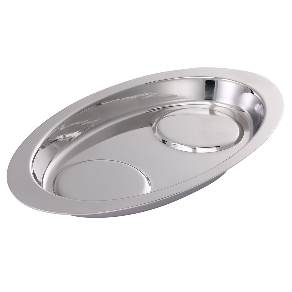 482-STCTR Oval Serving Tray - 7 1/2" x 4 1/4", Polished Stainless