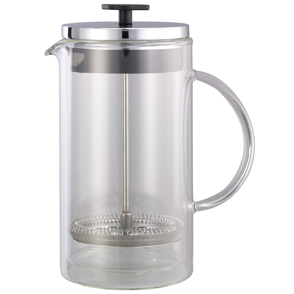 482-T899SR 33 4/5 oz French Press - Glass Liner, Chrome Lid