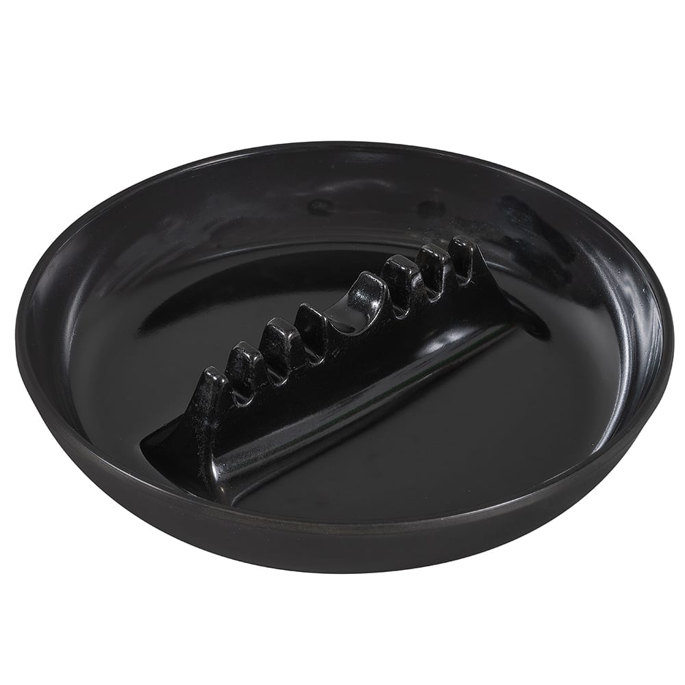 229-341B1 Safety Island Ashtray, 7 x 1 1/2", Black Phenolic