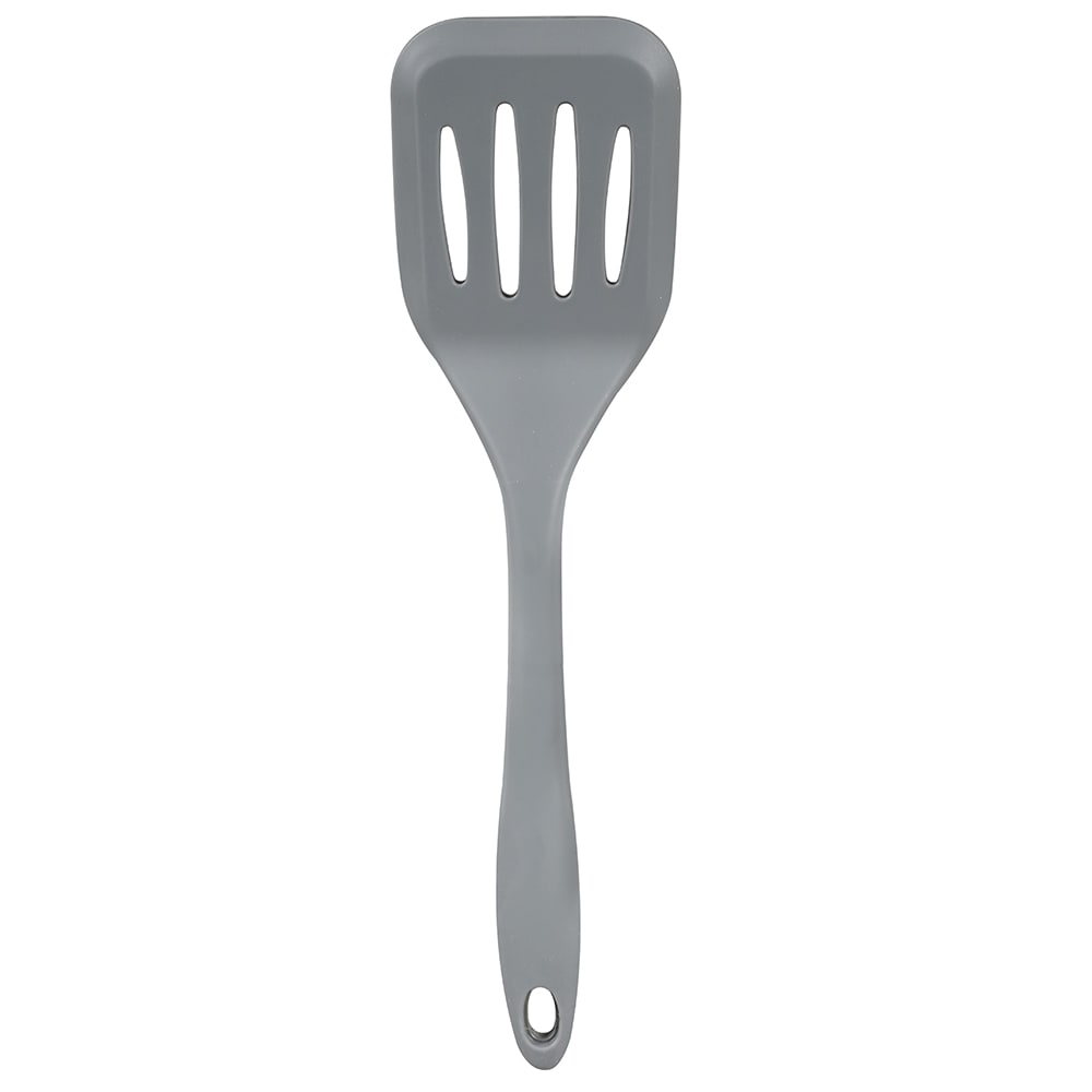 229-H3905GY 12" Slotted Turner - Silicone, Gray