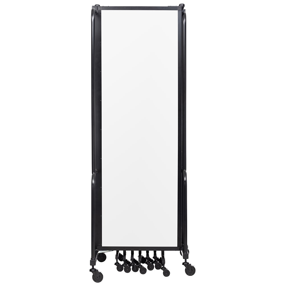NPS Room Divider, 6' Height, 9 Sections, Clear Acrylic Panels