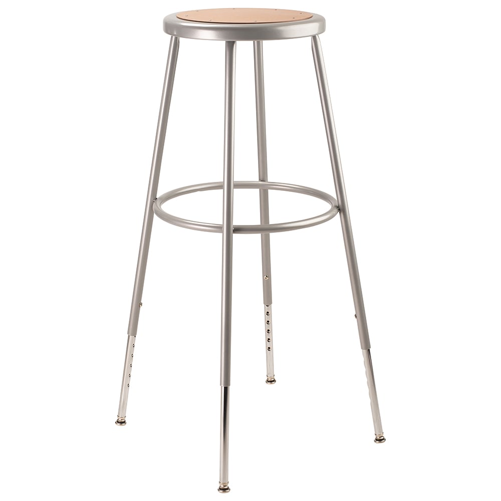 955-6230H Round Backless Stool w/ Masonite Board Seat, Gray