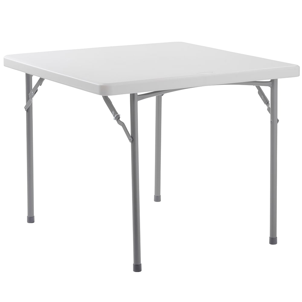 955-BT3636 36" Square Folding Table w/ Speckled Gray Plastic Top & Gray Steel Frame - 29...