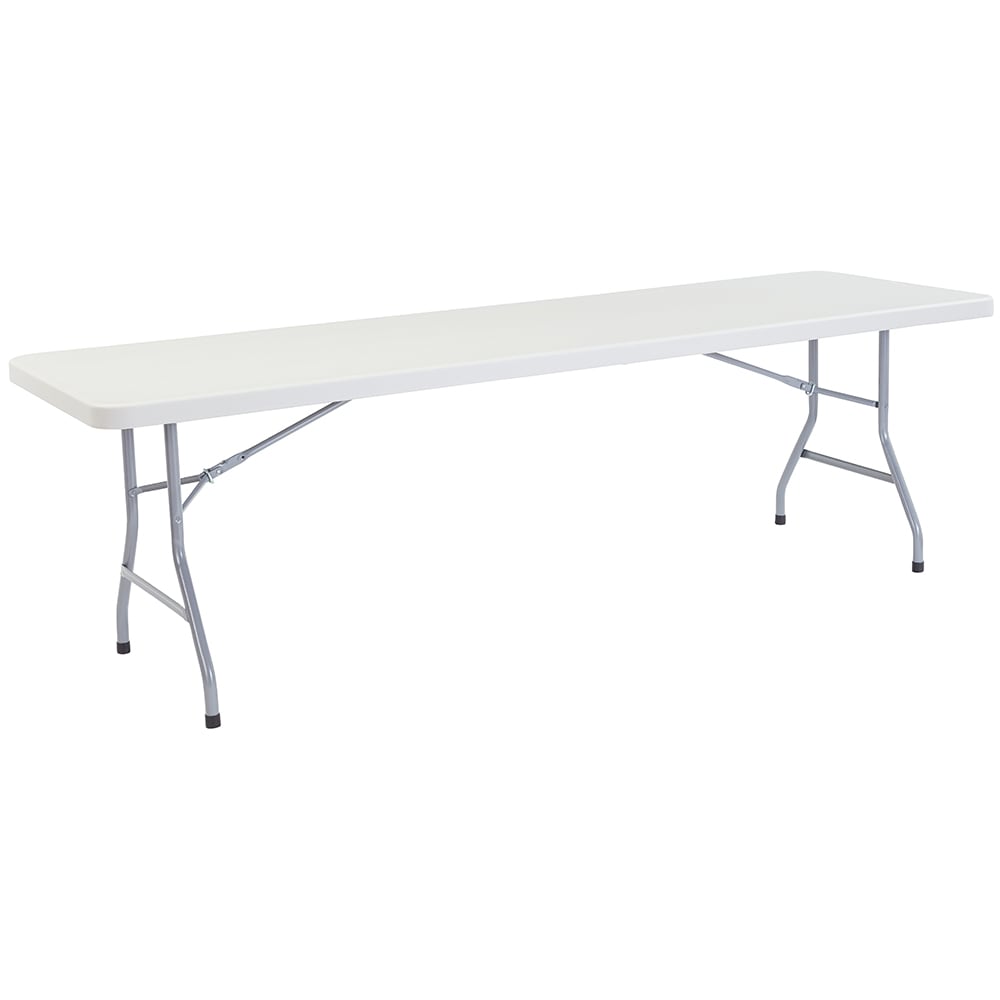955-BT3096 Folding Table w/ Speckled Gray Plastic Top & Gray Steel Frame - 96"L x 30&quo...