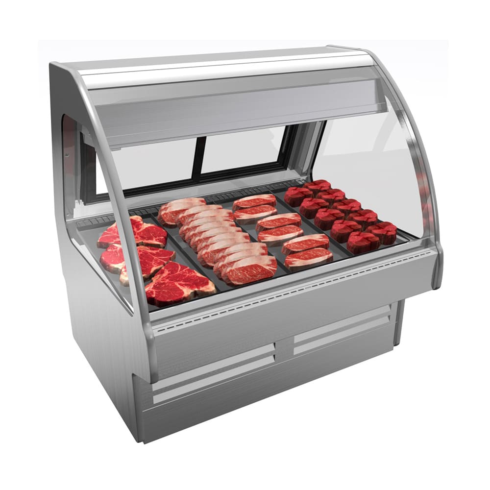 Structural Concepts GMG6 73-1/8" Full Service Deli Case w/ Curved Glass - (1) Level, 110-120v