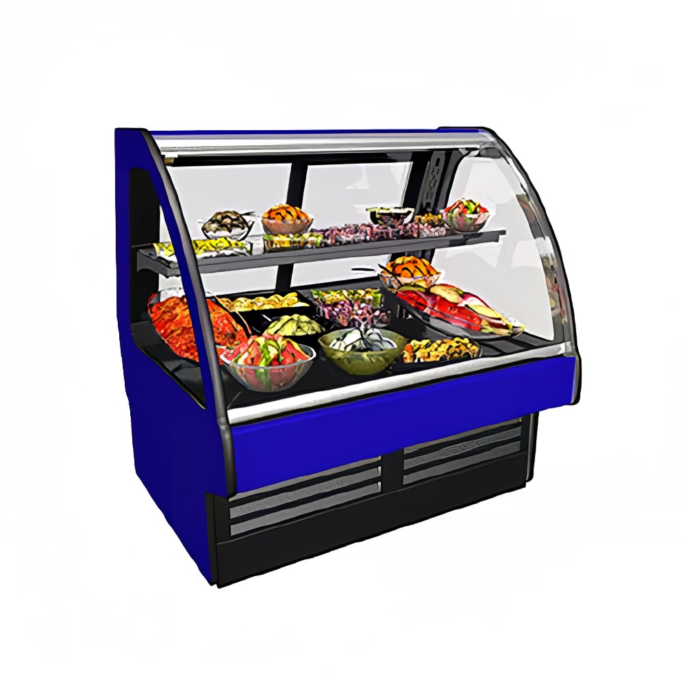 Structural Concepts GMDS8R 97-1/2" Full Service Deli Case w/ Curved Glass - (2) Levels, 110-120v
