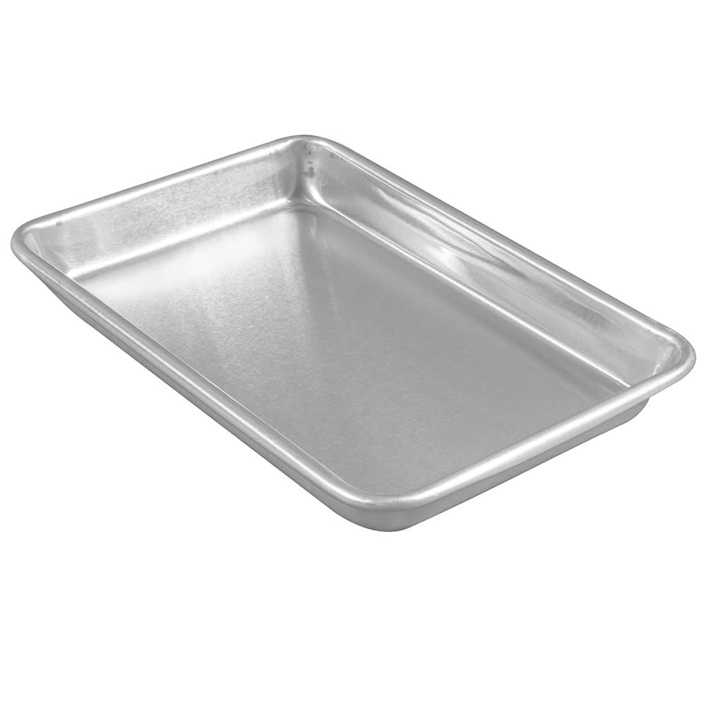 080-ALXP0609 1/8 Eighth Size Bun / Sheet Pan - 9 1/2" x 6 1/2",  16 gauge Aluminum