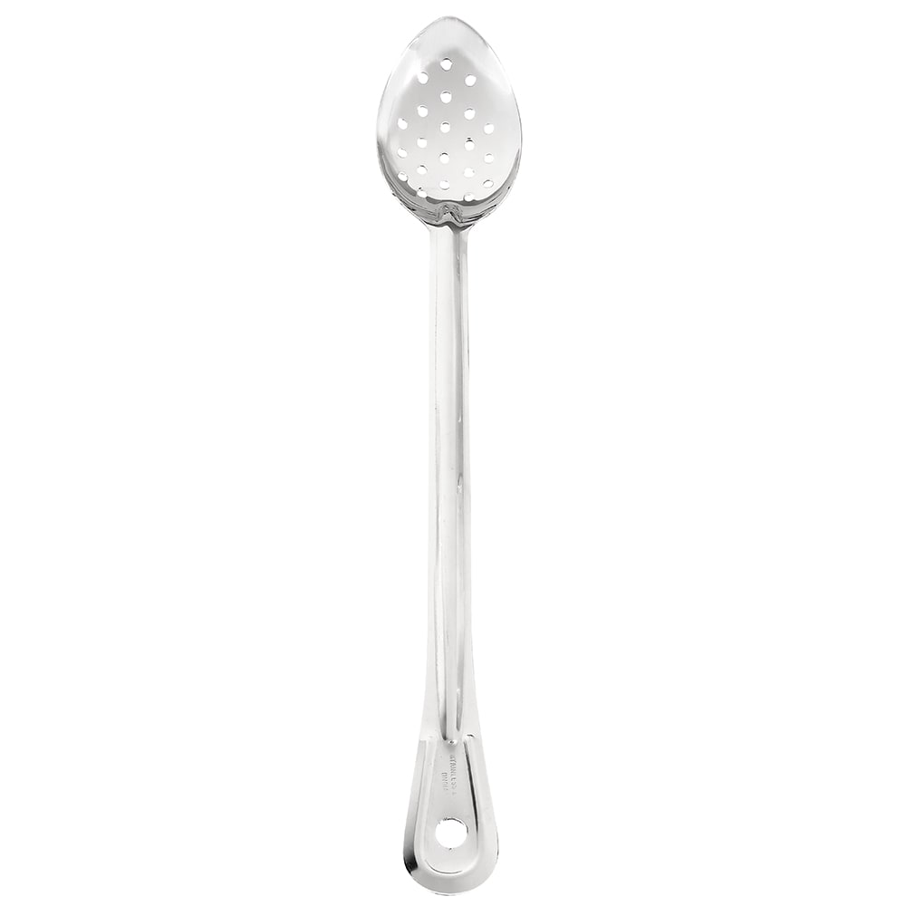158-4783P Serving Spoon, 18 in, Perforated, Extra Long Handle, Stainless Steel