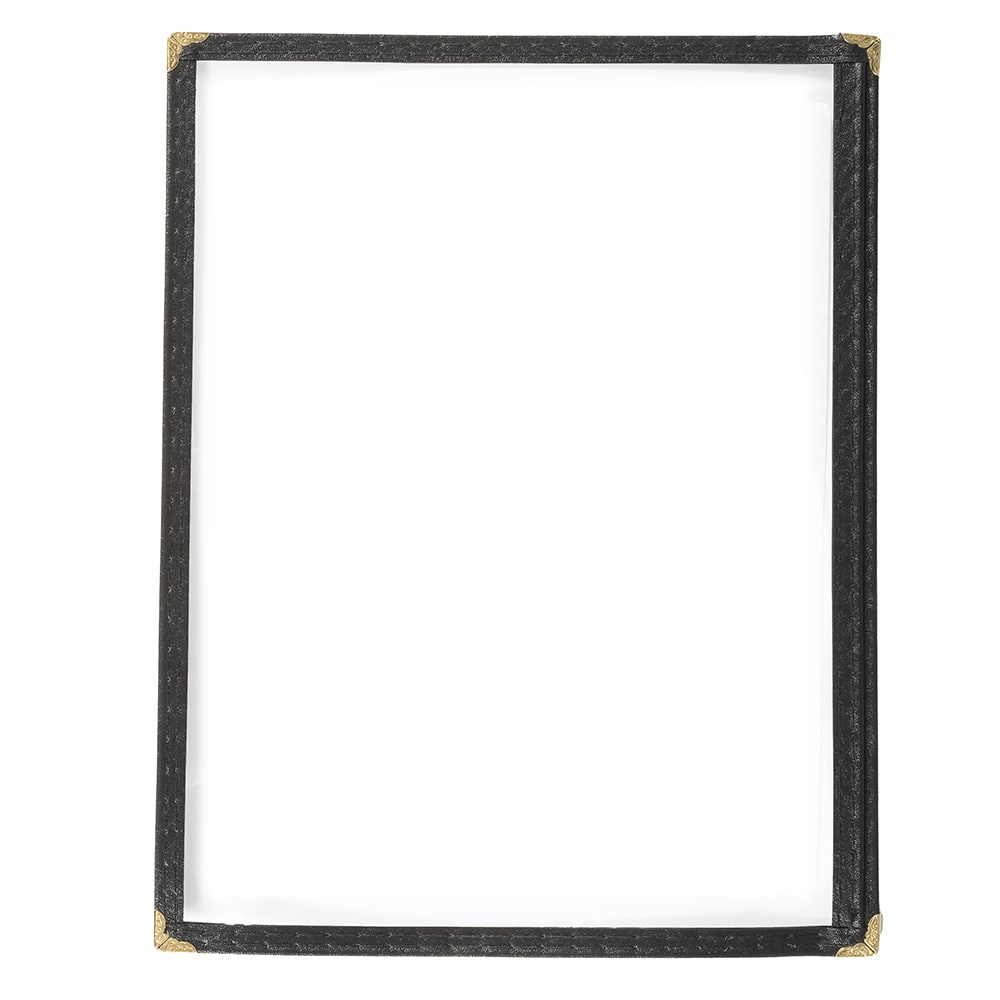 080-PMC9K Single Menu Cover, 9 1/2 x 12", Black