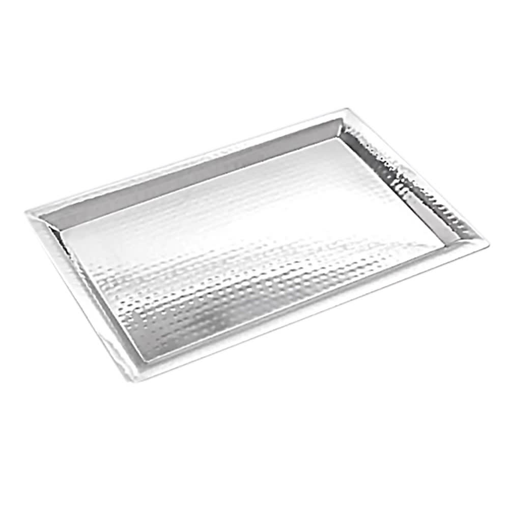 166-HMRT1611 Rectangular Tray, 16 5/8 x 11 1/4", Hammered, Stainless