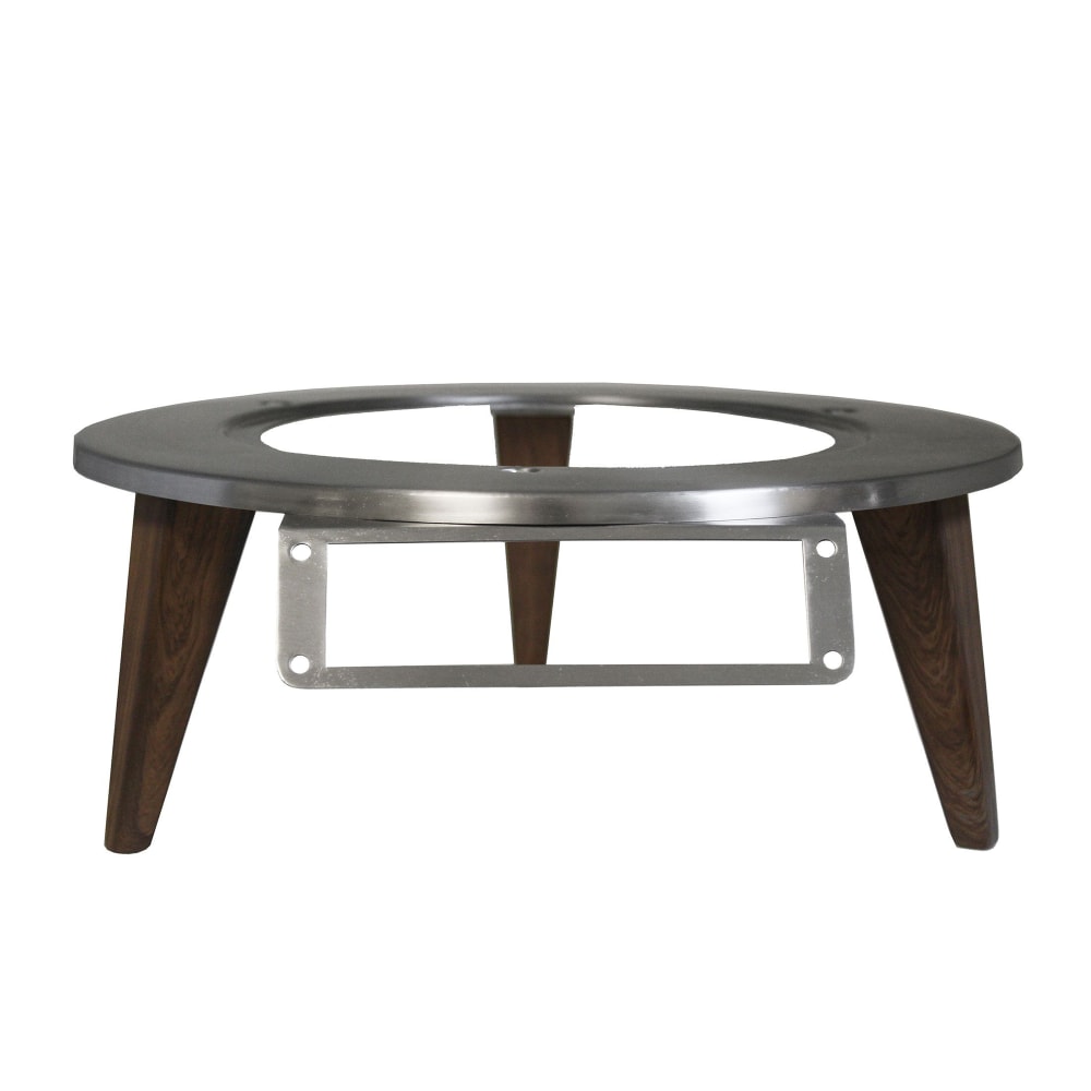 Spring USA SK-145360R 13 1/2" Round Induction Warmer Stand for SM-360R, Brushed Stainless/Wood Grain