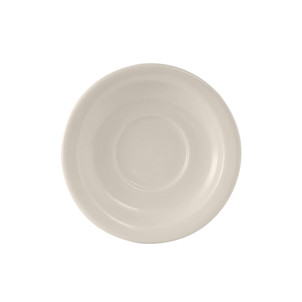 424-TNR002 5 1/2" Round Reno/Nevada Saucer - Ceramic, American White/Eggshell