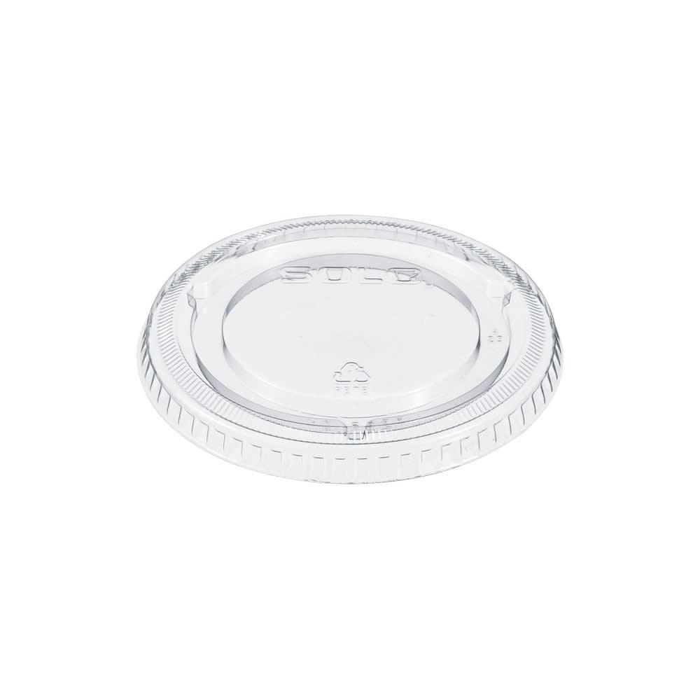 Dart 662TP Non Vented Lid for Plastic Cups - 3 7/10" Round, PET, Clear