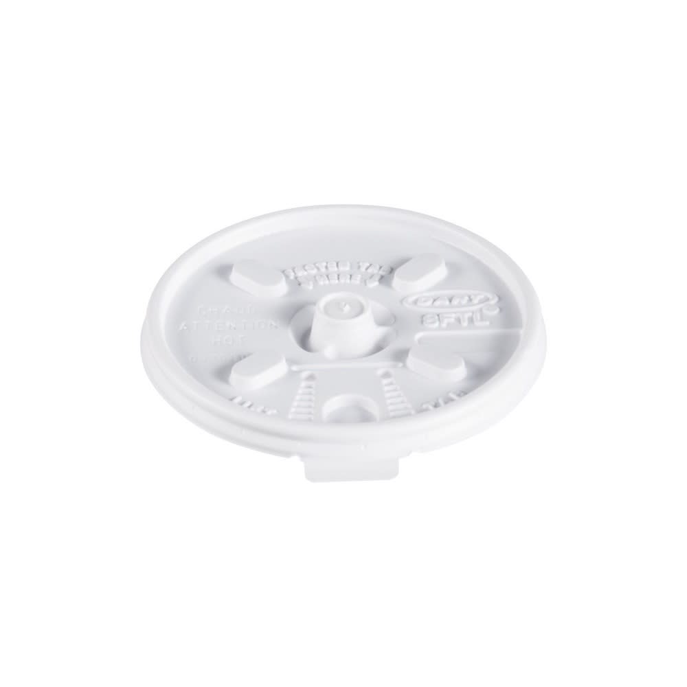 Dart 8FTL Lift n' Lock Lid for Foam Cups & Containers - Polystyrene, White