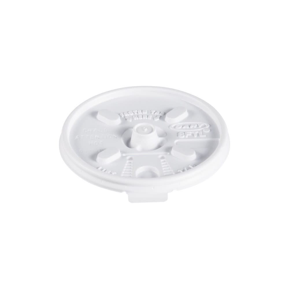 538-8FTL Lift n' Lock Lid for Foam Cups & Containers - Polystyrene, White