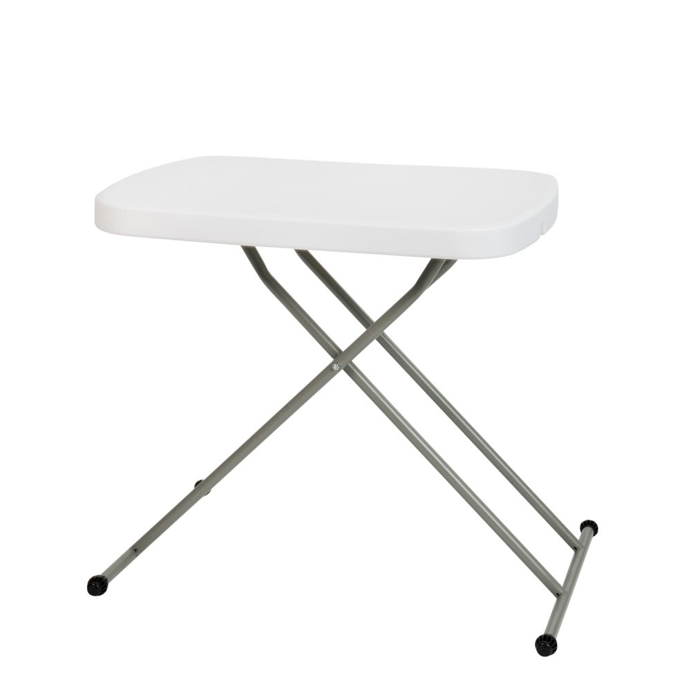 916-DADYCZ66XGWGG 25 1/2" Rectangular Folding Table w/ Granite White Plastic Top, 21" t...