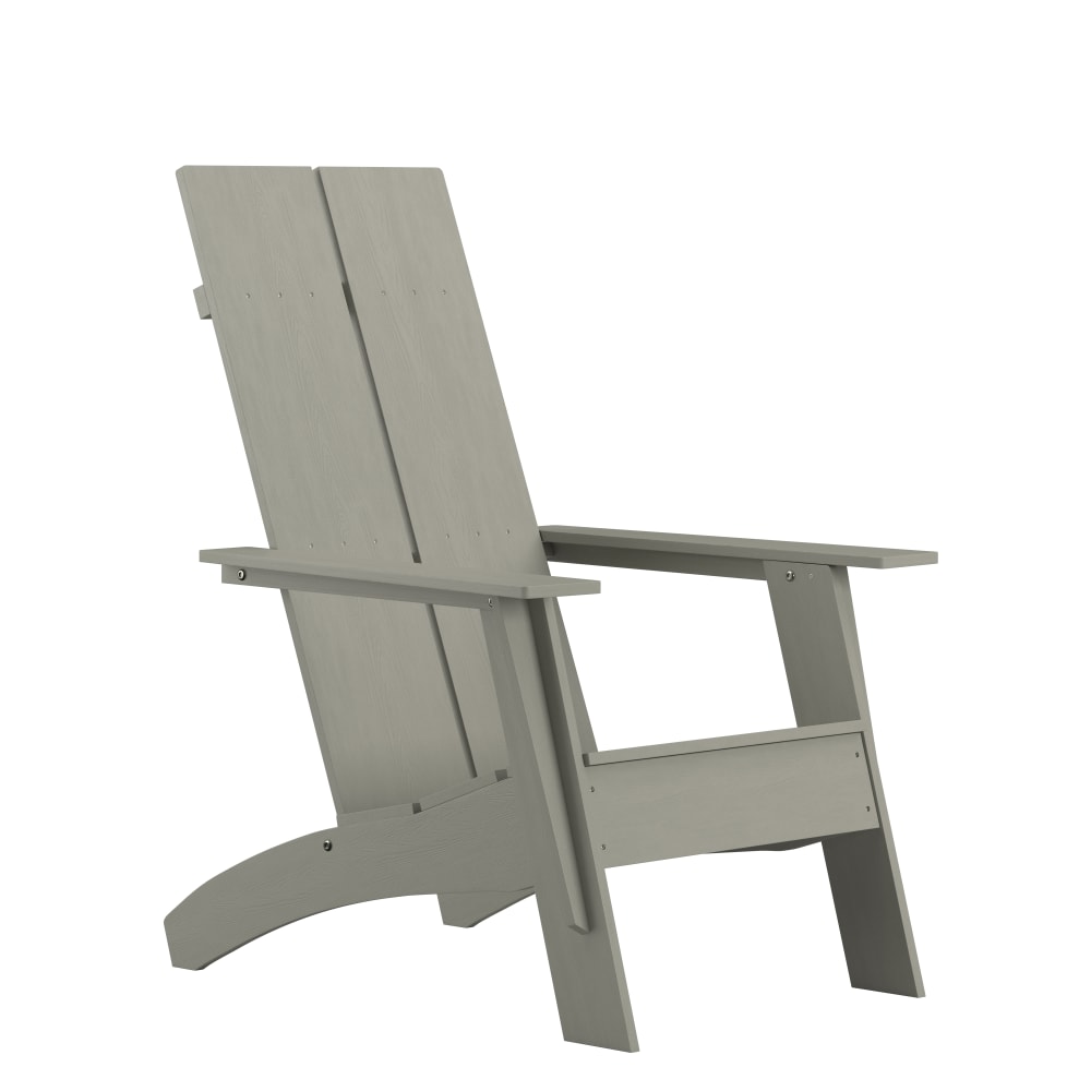 916-JJC14509GYGG 30 1/2"W Sawyer Adirondack Chair - 39 1/2"H, Resin, Gray