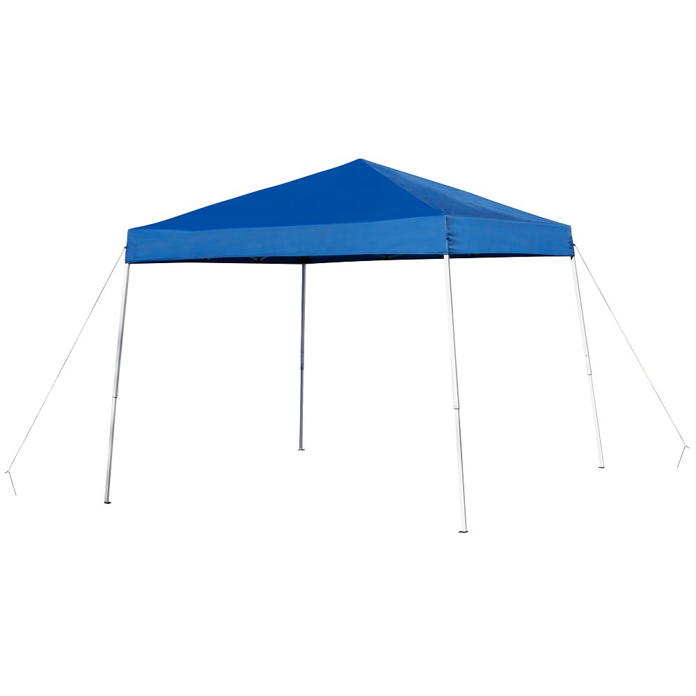 916-JJGZ88BLGG 7 3/4 ft Square Pop Up Canopy Tent w/ Carry Bag - Blue Polyester, Steel Frame