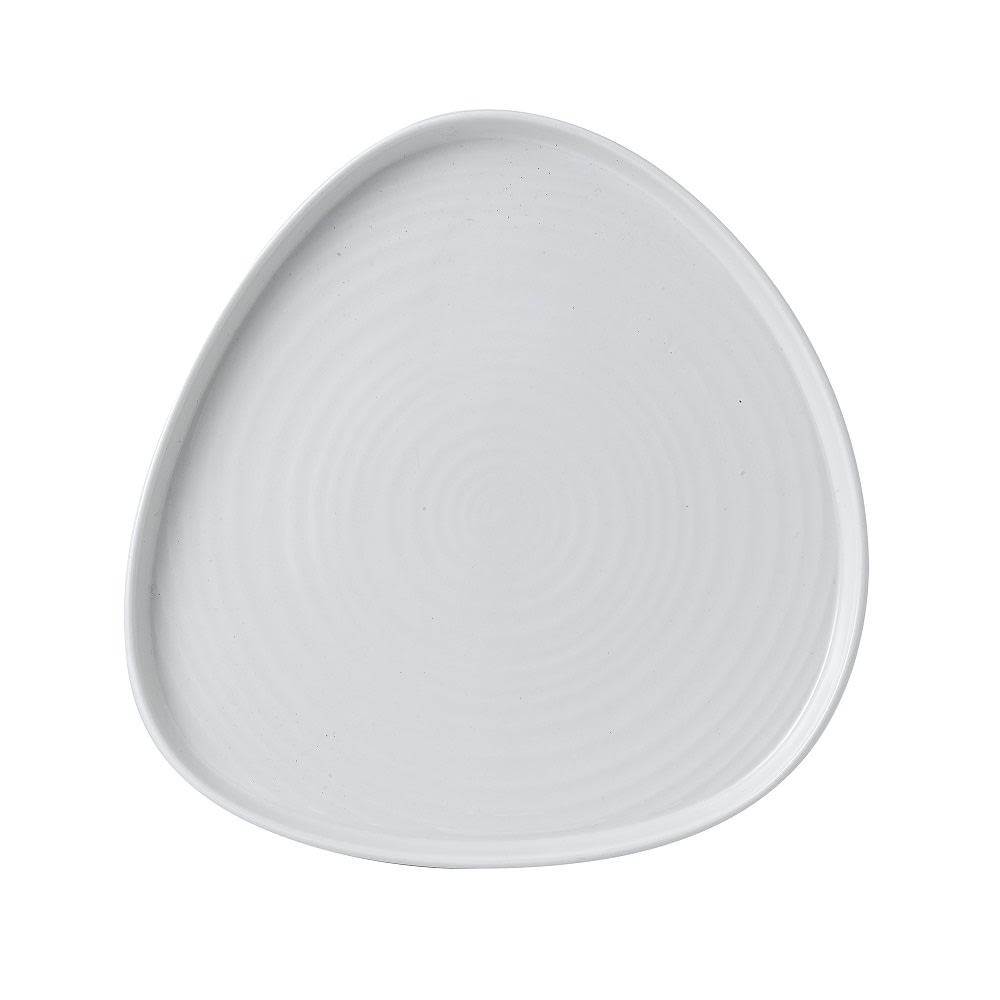 893-WHWT271 10 1/4" Triangular Chef's Plate - Ceramic, White