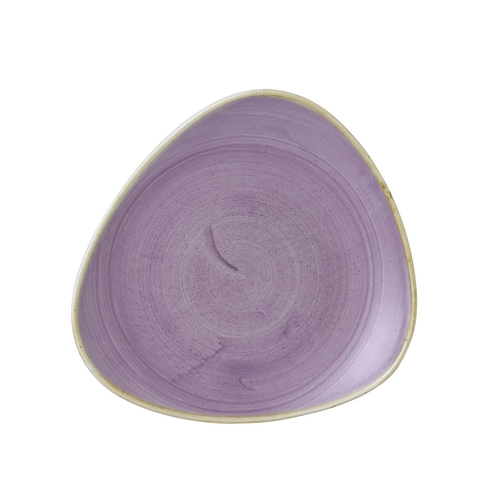 893-SLASTR91 9" Triangular Stonecast® Plate  - Ceramic, Lavender