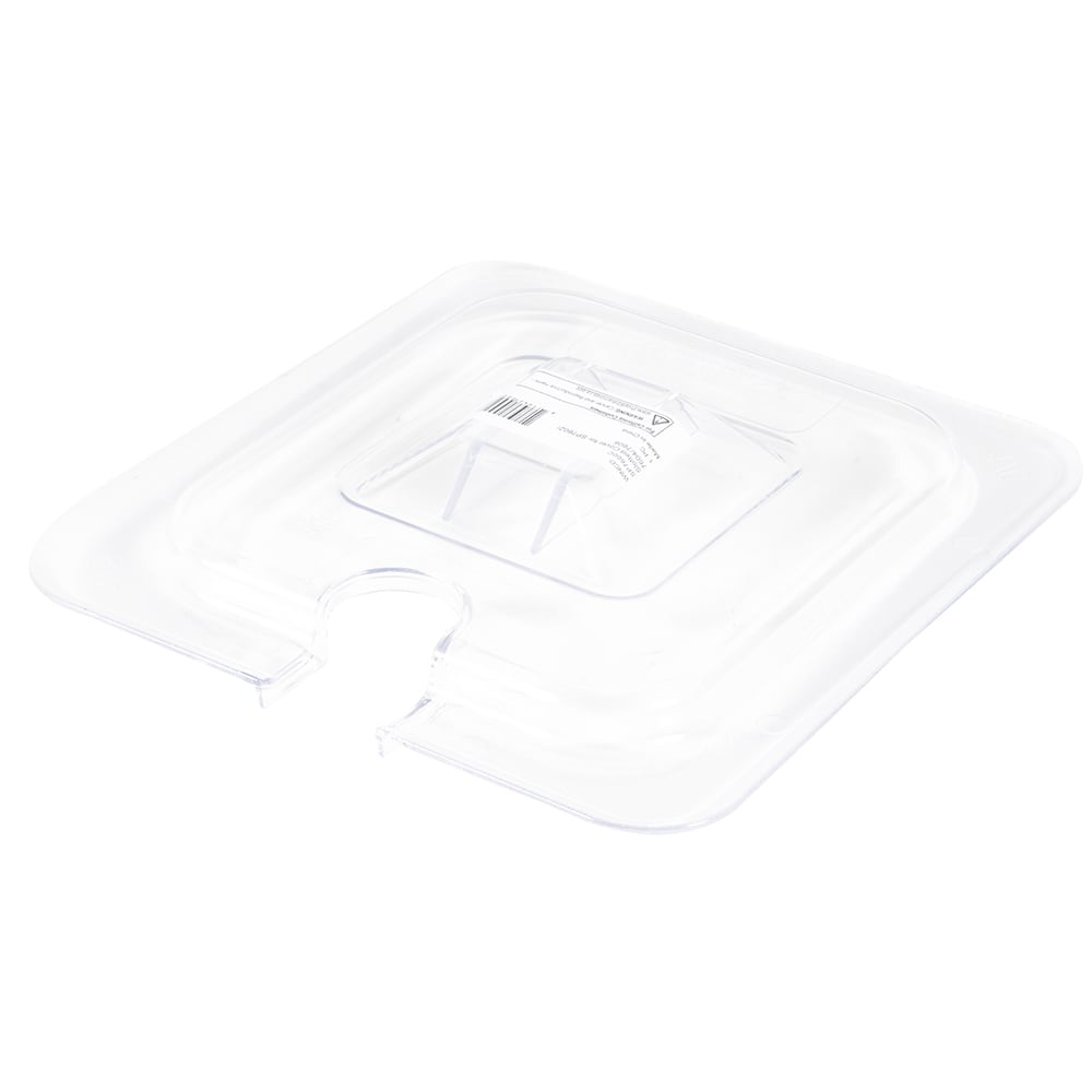 Winco SPCS 1/6 Size Steam Table Pan Cover w/Handle - Slotted