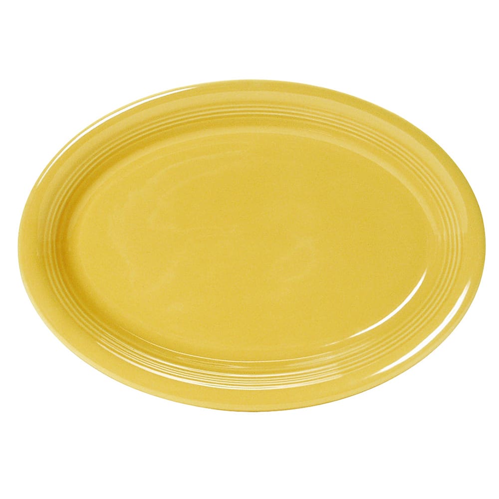 424-CSH1352 13 1/2" x 9 3/4" Oval Concentrix®© Platter - Ceramic, Saffron