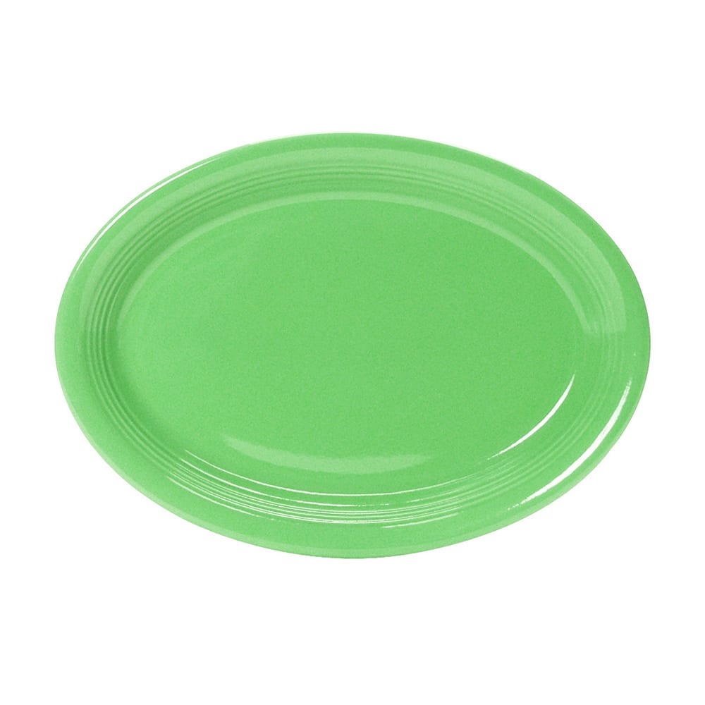424-CTH1352 13 1/2" x 9 3/4" Oval Concentrix®© Platter - Ceramic, Cilantro