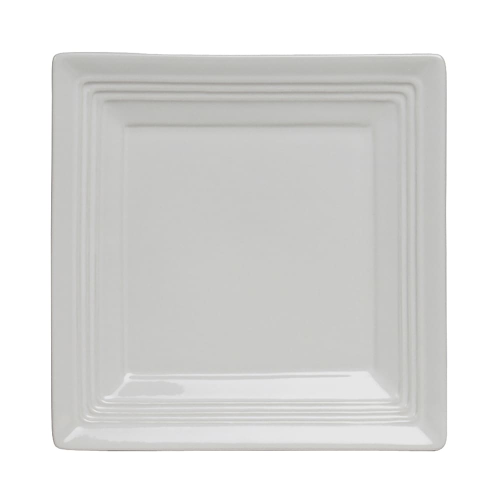 424-CWH0845 8 1/2" Square Concentrix®© Plate - Ceramic, White