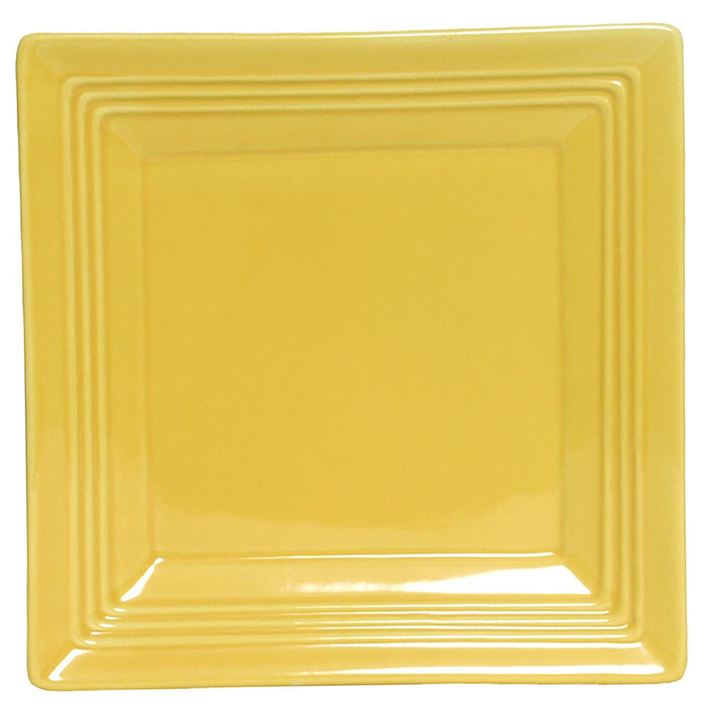 424-CSH0845 8 1/2" Square Concentrix®© Plate - Ceramic, Saffron
