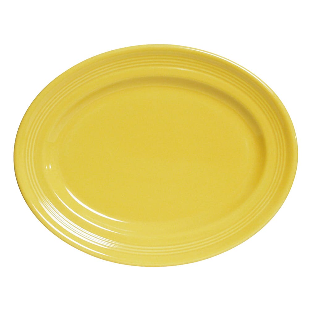 424-CSH116 11 1/2" x 8 3/8" Oval Concentrix®© Platter - Ceramic, Saffron