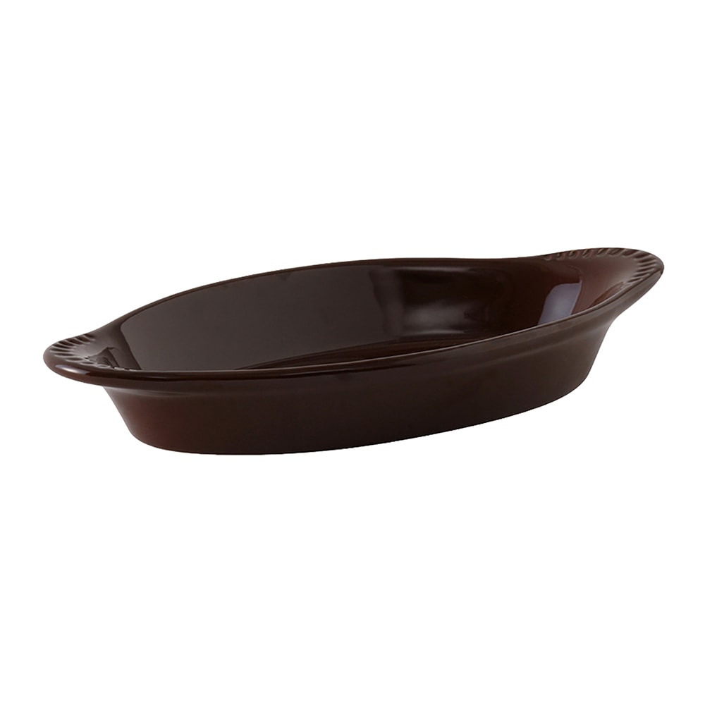 424-DMN120 12 oz. Oval, DuraTux®© Welsh Rarebit - Ceramic, Mahogany
