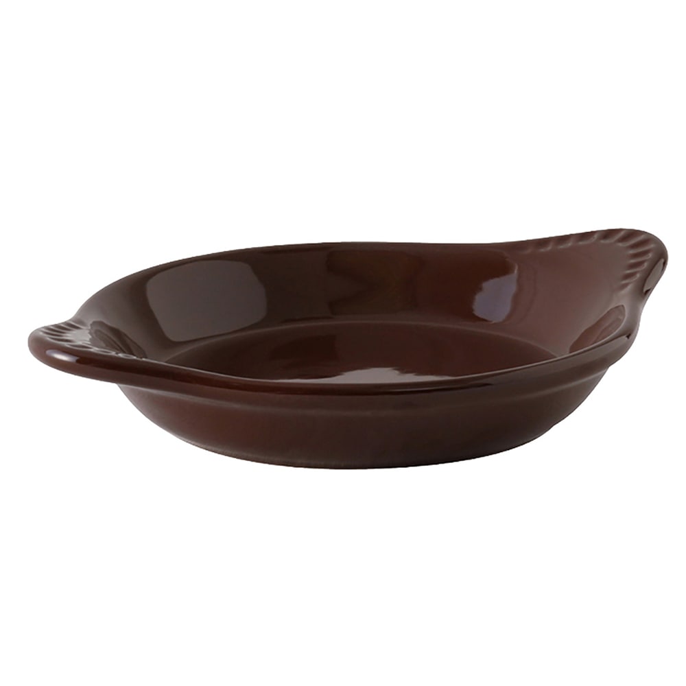 424-DMN0902 9 oz. DuraTux®© Shirred Egg Dish - Ceramic, Mahogany