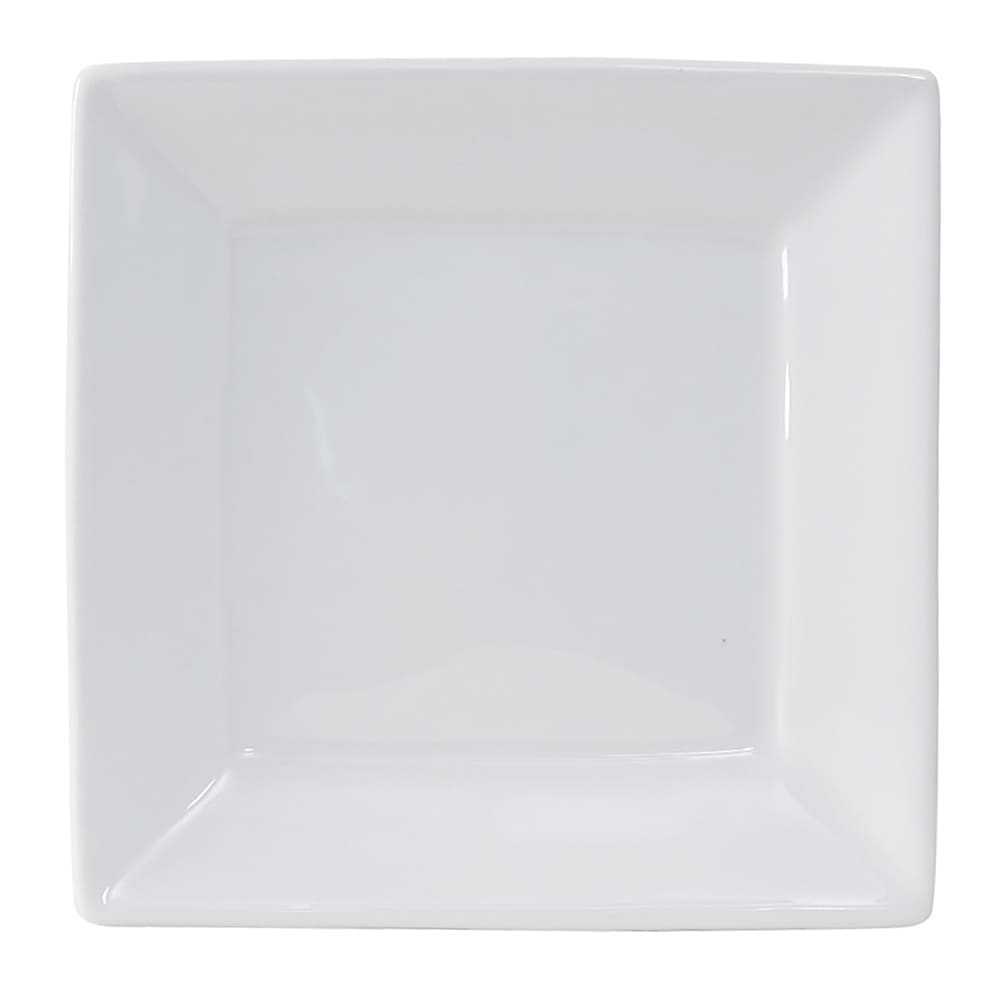 424-GSP002 6" Square Santorini Plate - Ceramic, Porcelain White