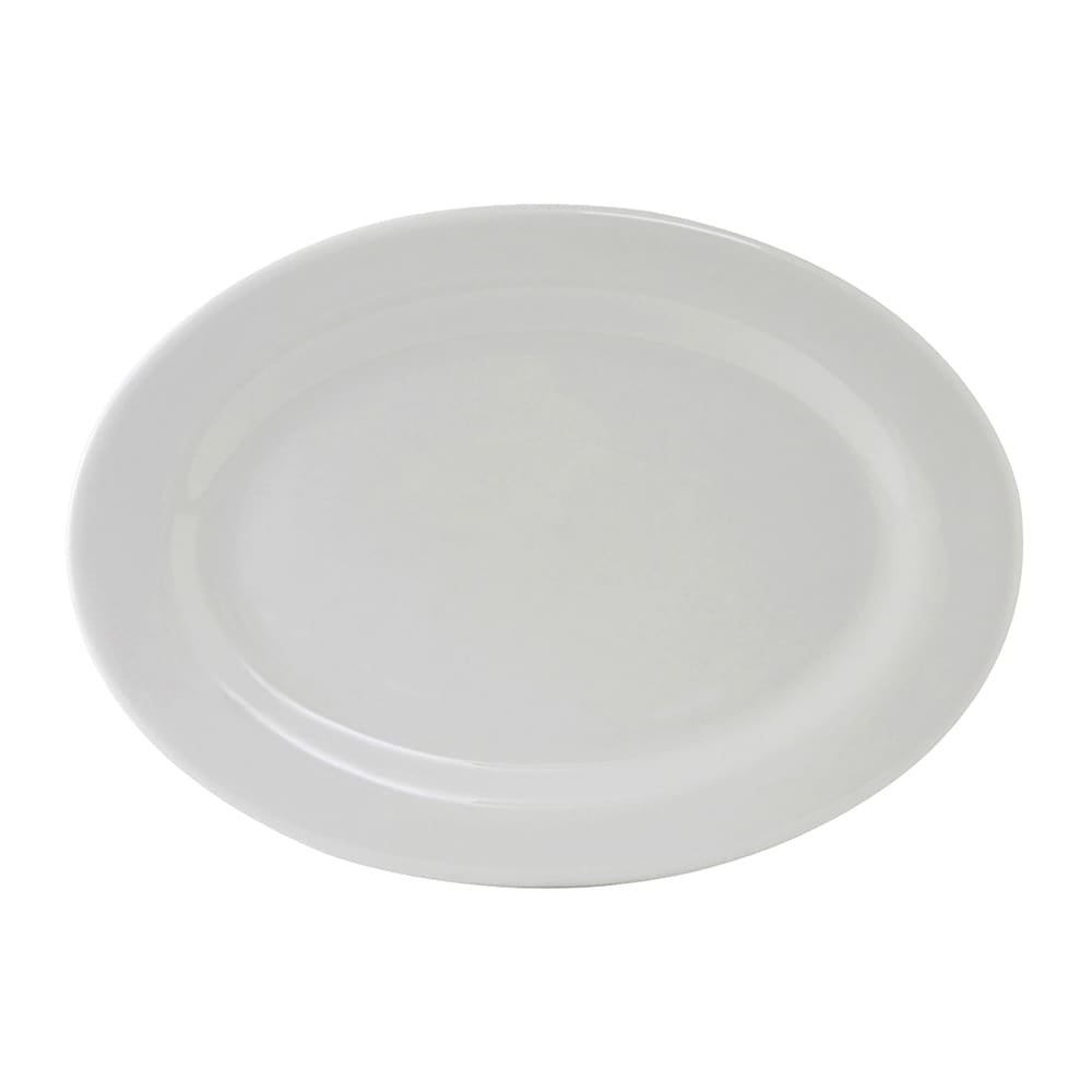 424-ALH160 16 1/8" x 11 1/4" Oval Alaska Platter - China, Porcelain White