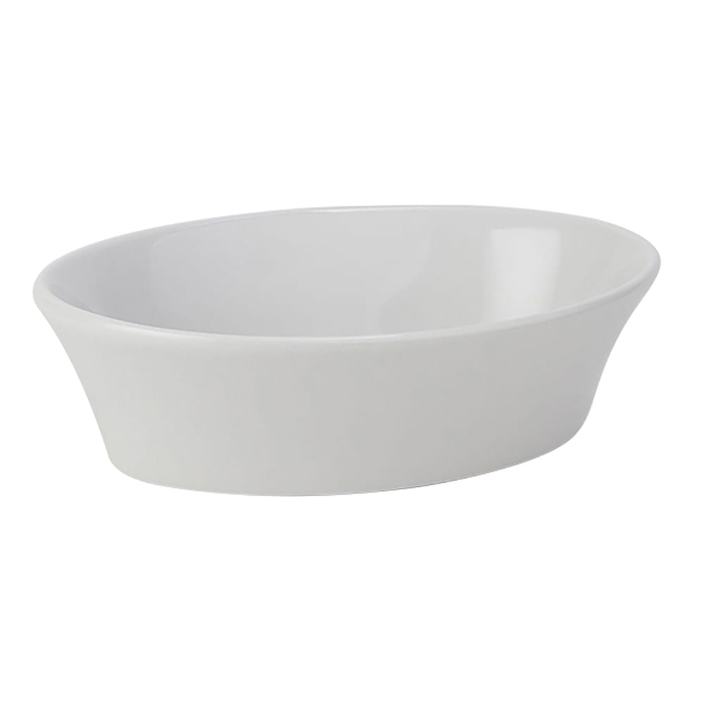 424-BPK100 10 oz Oval DuraTux®© Casserole Dish - China, Porcelain White