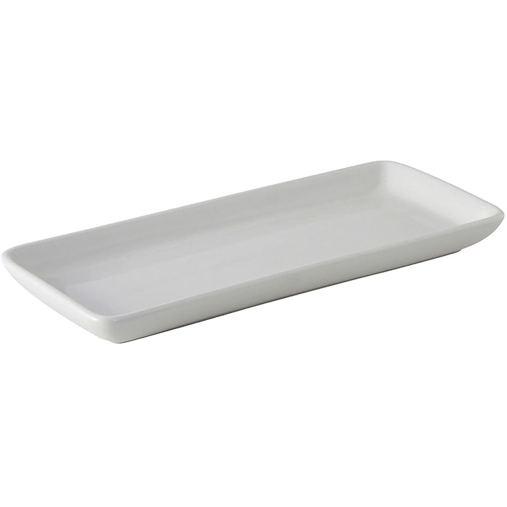 424-BPZ1141 11 1/2" x 5" Rectangular DuraTux®© Tray - China, Porcelain White