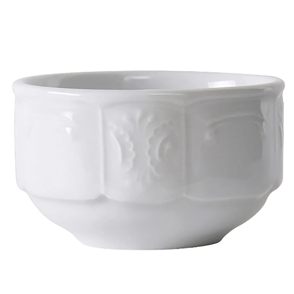424-CHB070 7 oz Round Chicago Bouillon Bowl - China, Porcelain White