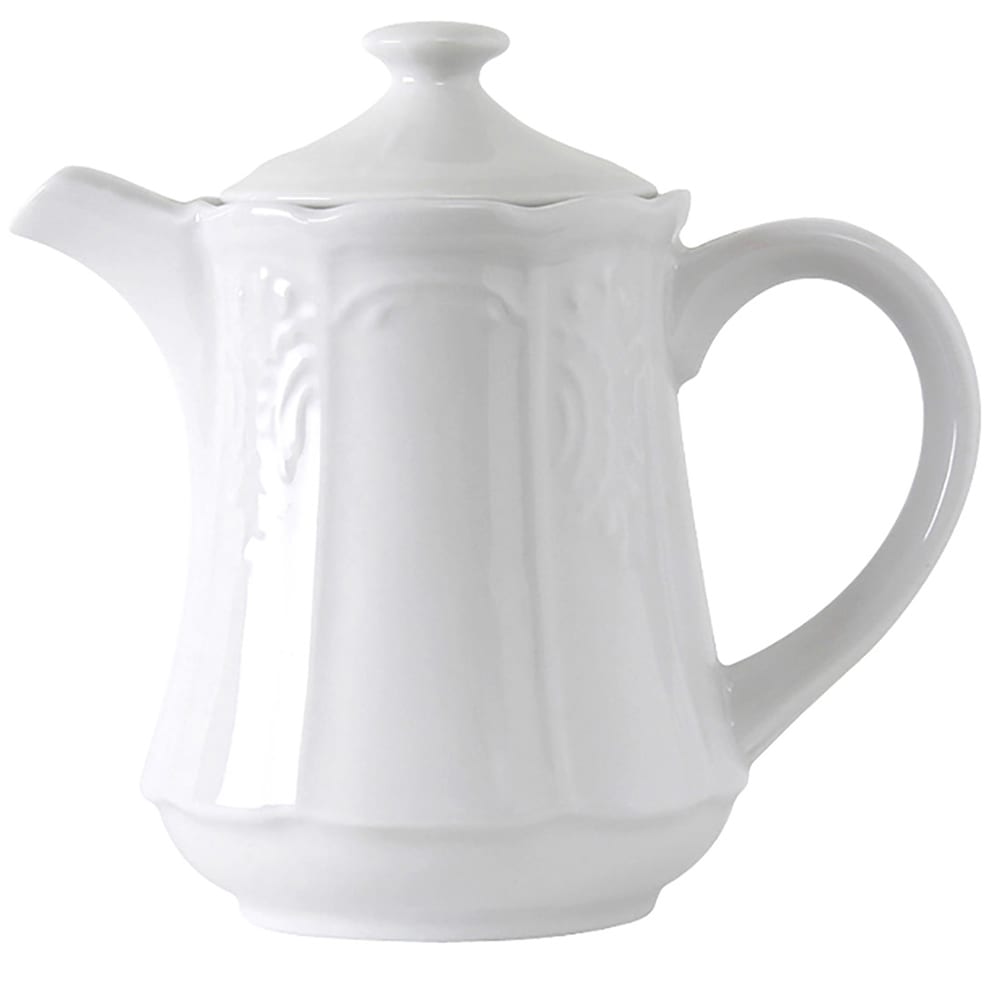 424-CHT170 18 oz Chicago Coffee/Tea Pot - China, Porcelain White