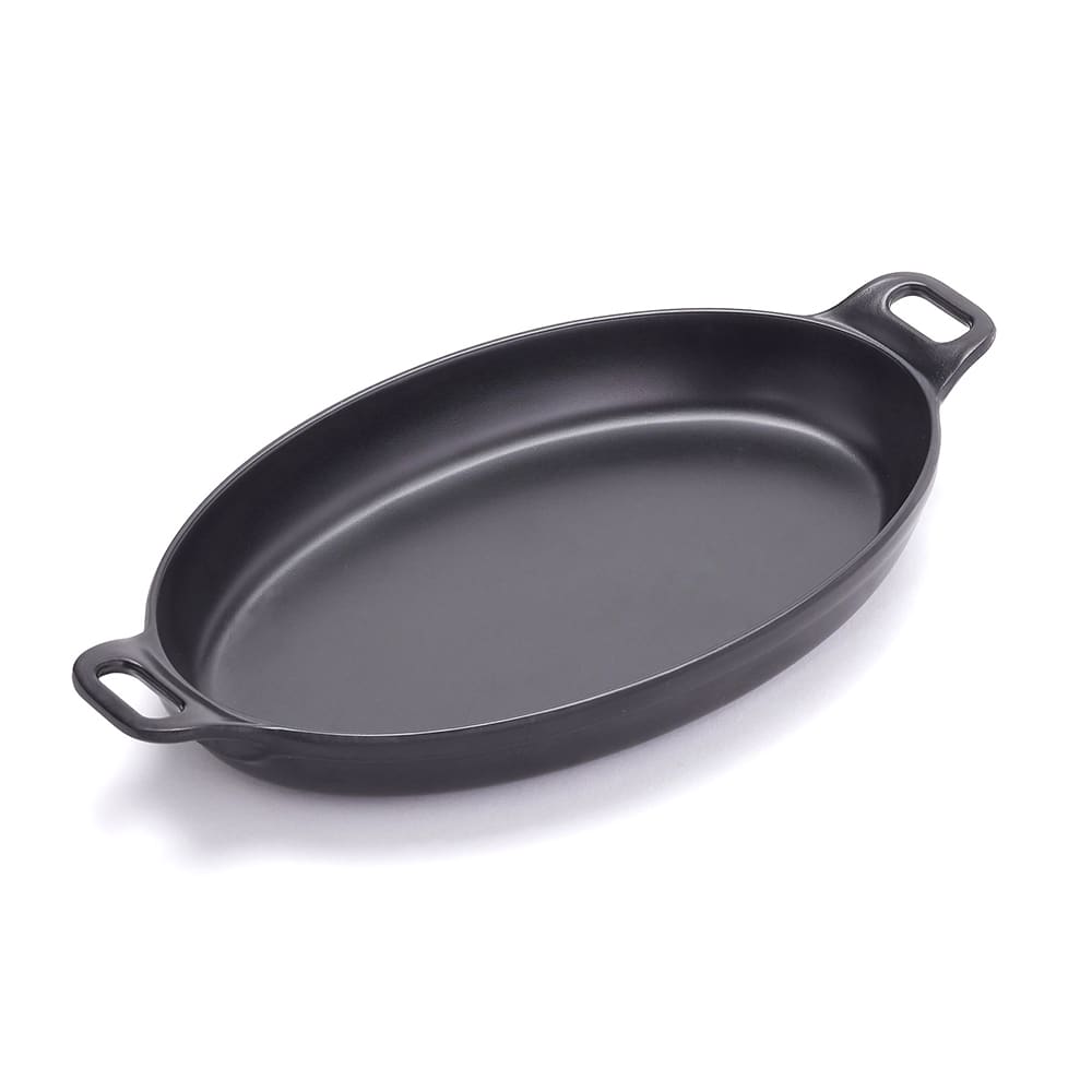 166-MC81 13 oz Oval Casserole Dish - Melamine, Black