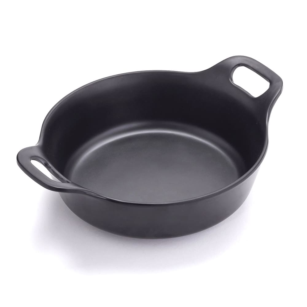 166-MCR72 1 11/50 qt Round Casserole Dish - Melamine, Black