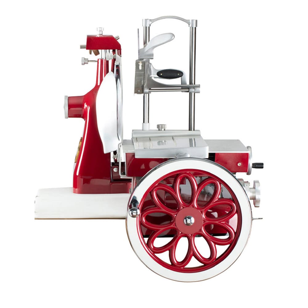 101-VOLANO12RED Manual Flowerwheel Meat Slicer w/ 12" Blade, Aluminum/Steel
