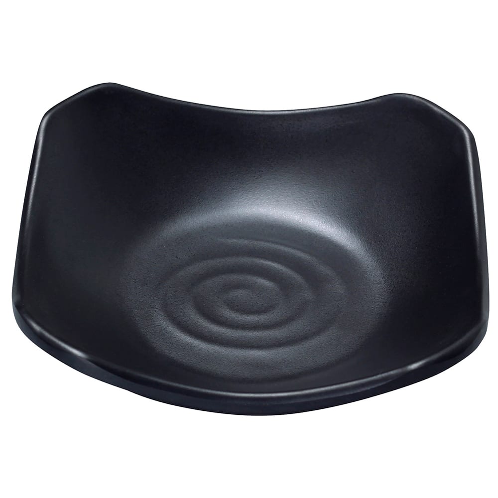 614-BP0103 4 oz Square Melamine Dish, Black